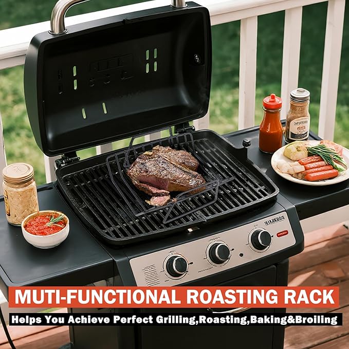 Roasting Rack for Turkey, Non-Stick Safe Coating Heavy-duty Turkey Rack for - Image 7