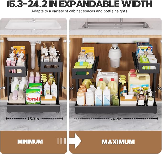 1 Pack Expandable Under Sink Organizers And Storage - Image 7