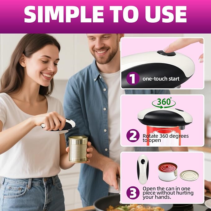 Rechargeable Electric Can Opener, Portable Gadgets Side Automatic Opener Can - Image 3