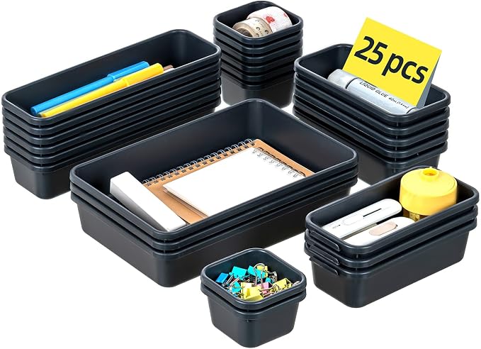 Kutesna 25 PCS Interlocking Desk Drawer Organizer Separator - Image 9