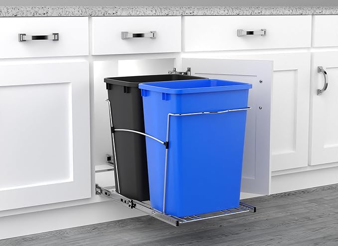 Rev-A-Shelf RV-18KD-2218C-S Double Pullout Trash Cans - Image 6