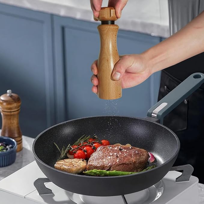 Wooden Salt And Pepper Grinder Set –【Gear-Shape Knob & Effortless Grinding】8 - Image 8