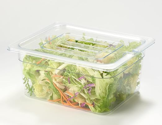 CURTA 6 Pack NSF Notched Food Pan Cover, 1/2 Size Clear Polycarbonate Lid - Image 3