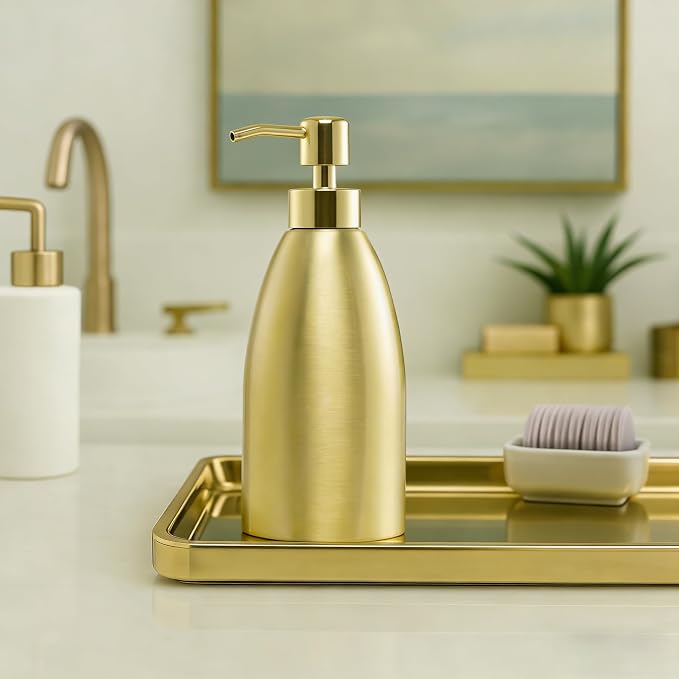 304 Stainless Steel Soap Dispenser 16oz Rust-Proof Liquid Soap Pump Bottle - Image 2
