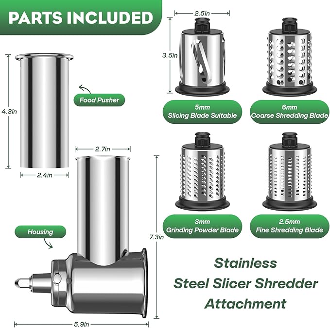 Stainless Steel Slicer Shredder Attachment - Image 5