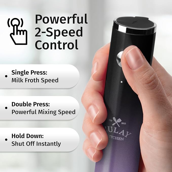 Zulay Kitchen Rechargeable Milk Frother Handheld Lux - Image 4