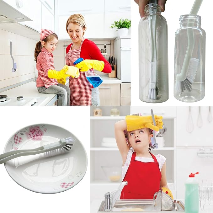 Dish Brush Kitchen Cleaning Brush Bottle Brush Bathroom Scrub Brushes Sink - Image 3