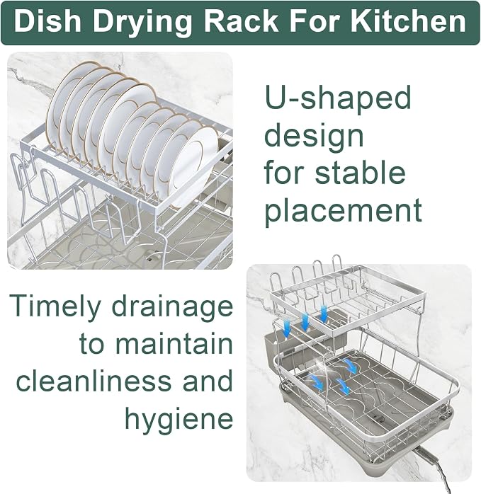 LIYI Dish Drying Rack, Large Dish Rack - Image 5