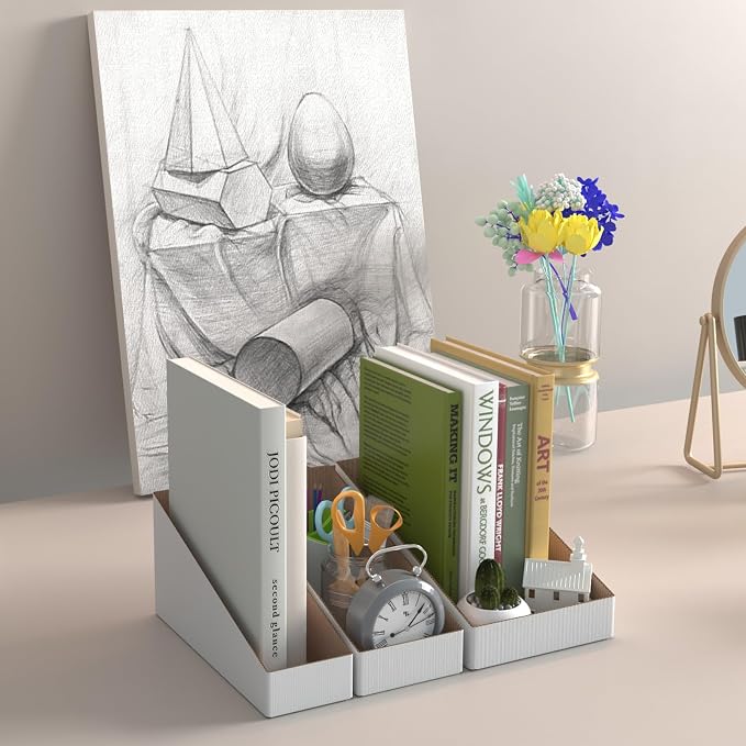 ZBEIVAN Cardboard Storage Bins Boxes 35 Packs 9.4x3x4.5 Inches, Easy Assembly - Image 4