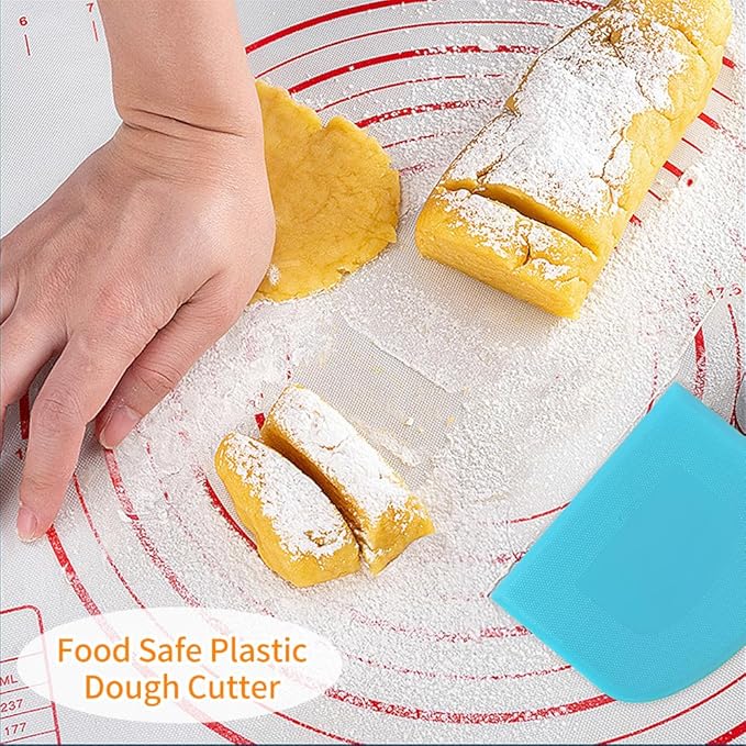 ALLTOP Bowl Spatula & Bench Scraper, Flexible Plastic Multipurpose Kitchen - Image 6