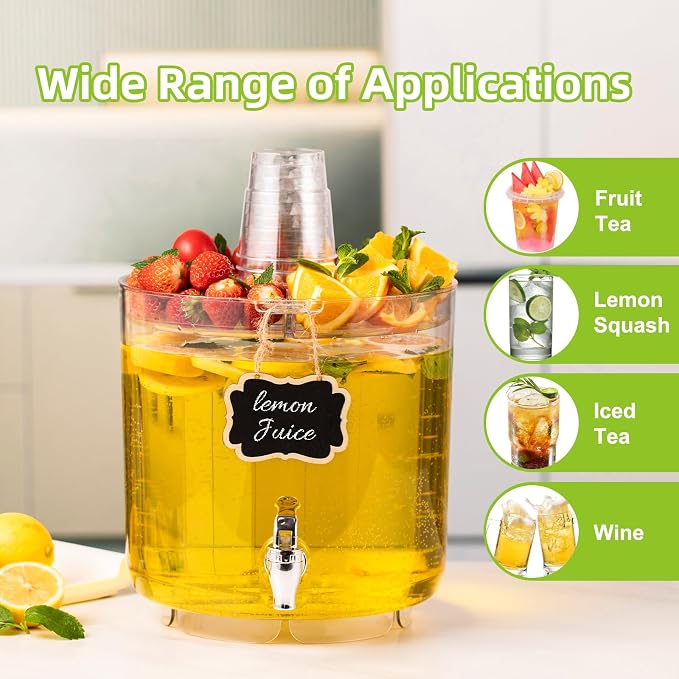 2 Gallon Beverage Dispenser for Parties, BPA-Free Drink Dispenser - Image 7