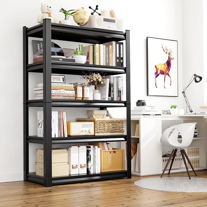 Set of 4 71"H Garage Shelving-2050LBS 5 Tier Storage Shelves, Adjustable Heavy - Image 8