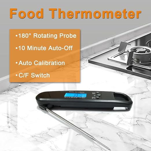 Meat Thermometer Digital, IP67 Waterproof Cooking Thermometer - Image 7