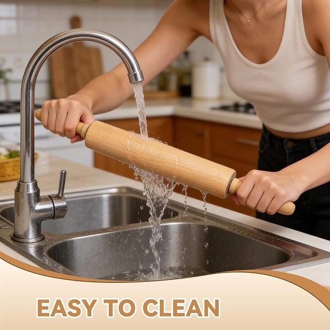 Professional Clay Rolling Pin, 17 Inch Non-Stick Clay Roller - Image 6