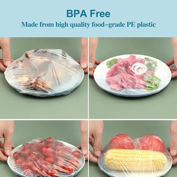200PCS Reusable Elastic Bowl Covers, Plastic Food Covers - Image 5