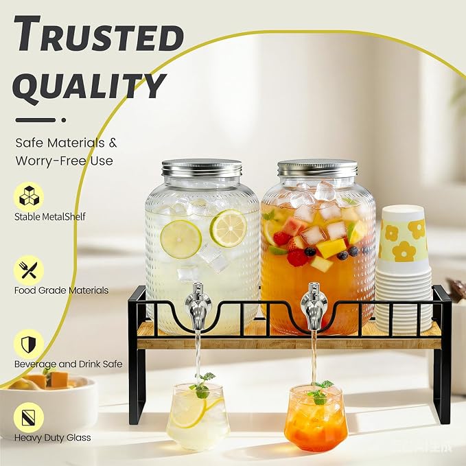 Hassky Extra Wider Glass Drink Dispensers - Image 2