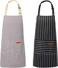 VALOME 2 Pack Kitchen Aprons, Apron by VALOME