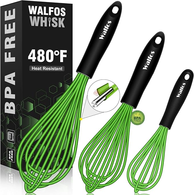 Walfos Silicone Whisk, Rubber Whisks by Walfos