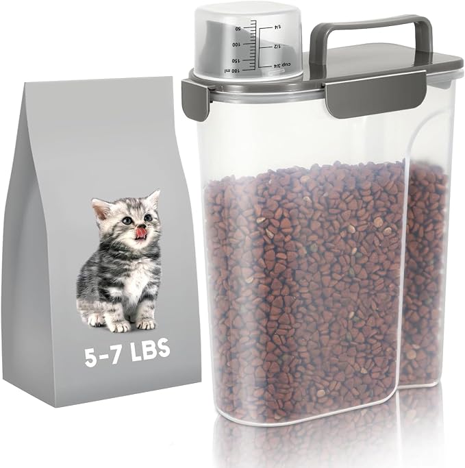 LEAWALK 5-7Lbs Cat Dog Pet Food Storage Container by LEAWALK