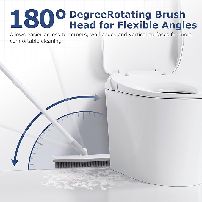IVYROLL Grout Brush with Long Handle, Floor Cleaning Scrubber with Stiff - Image 5