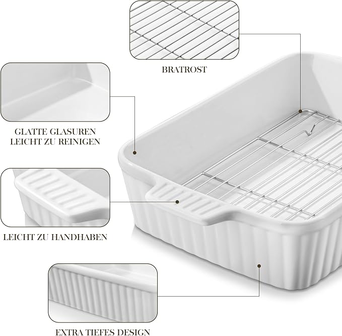 MALACASA 4.4 QT Baking Dish - Image 5