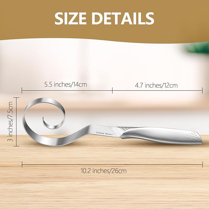 Seamless Danish Dough Whisk Stainless Steel, Hand Mixing Tool - Image 6