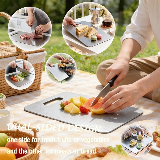 100% Pure Titanium Cutting Board Set of 3, Titanium Cutting Boards - Image 3