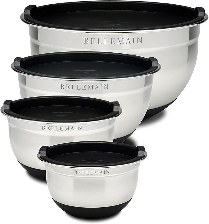Bellemain Stainless Steel Non-Slip Mixing Bowls by Bellemain