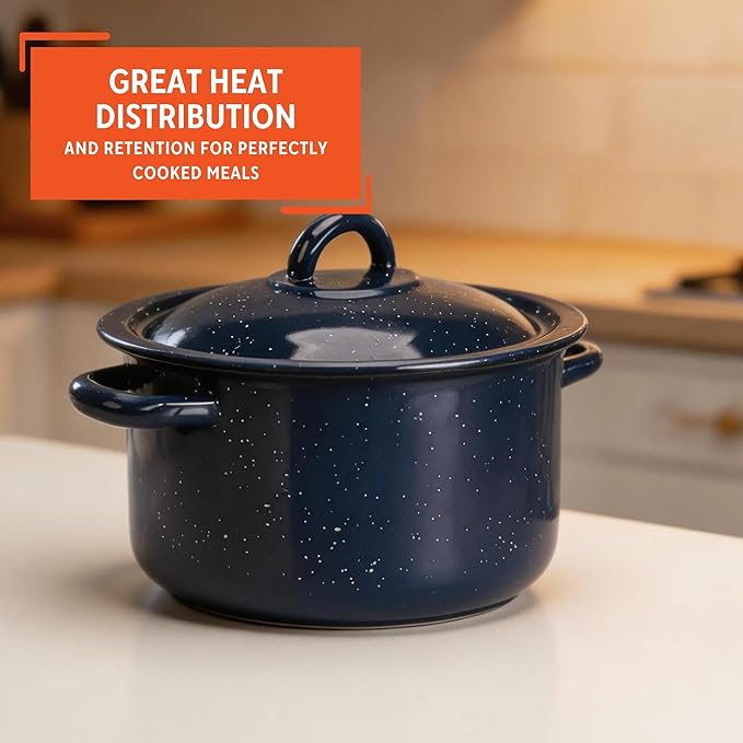 IMUSA USA C20666-1062810W Speckled Enamel Stock Pot - Image 5