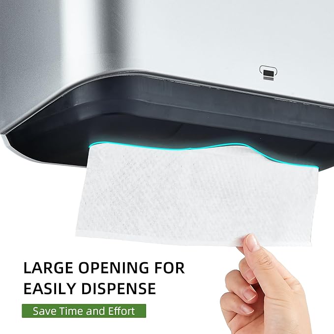 Wall Mount Paper Towel Dispenser, Adhesive No-Drill or Screw Install, Holds 200 - Image 5