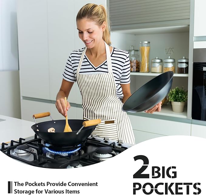VALOME 2 Pack Kitchen Aprons, Apron - Image 5