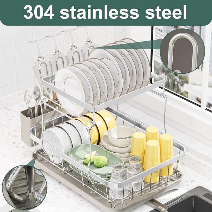LIYI Dish Drying Rack, Large Dish Rack - Image 2