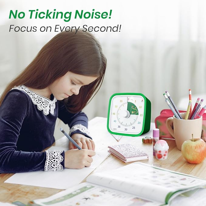 Yunbaoit Visual Timer with Protective Case, Dinosaur Disk 60 Minute Countdown - Image 6