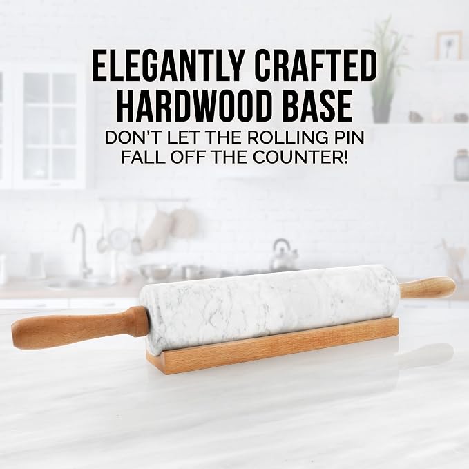 Zulay Kitchen 17-Inch Marble Rolling Pin - Image 6
