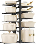 MUDEELA 10-Tier Pots and Pans Organizer under Cabinet, 23.62" Height Heavy Duty by MUDEELA