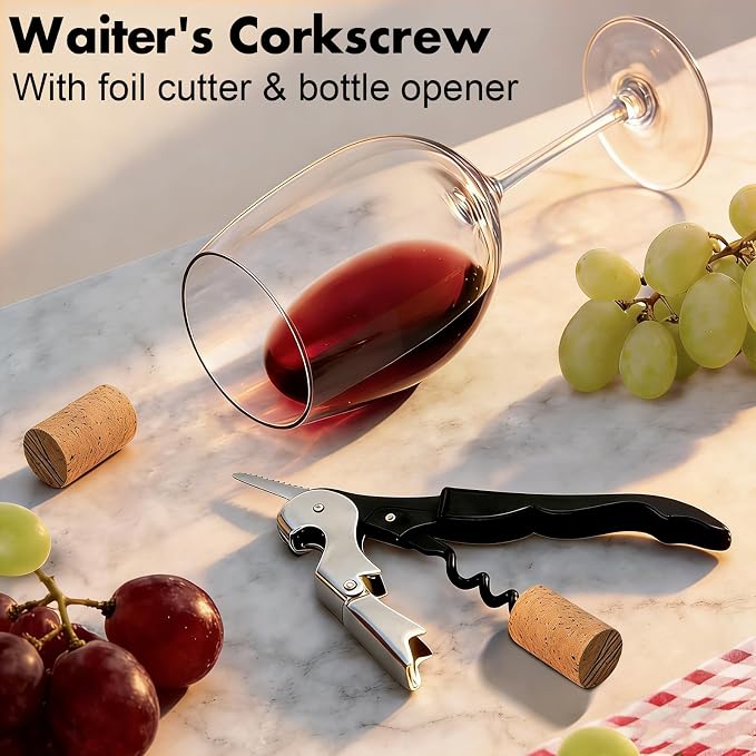 3PCS Can Opener Manual & Bottle Opener & Wine Opener, Smooth Edge Can Openers - Image 4