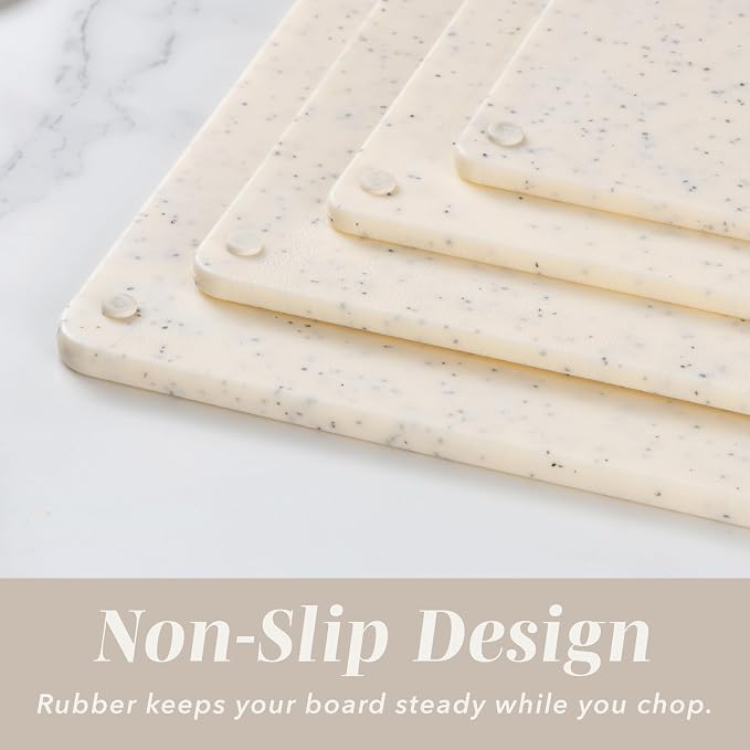 COOK WITH COLOR Non-Slip Cutting Board Set – Kitchen Essentials with Easy Grip - Image 3