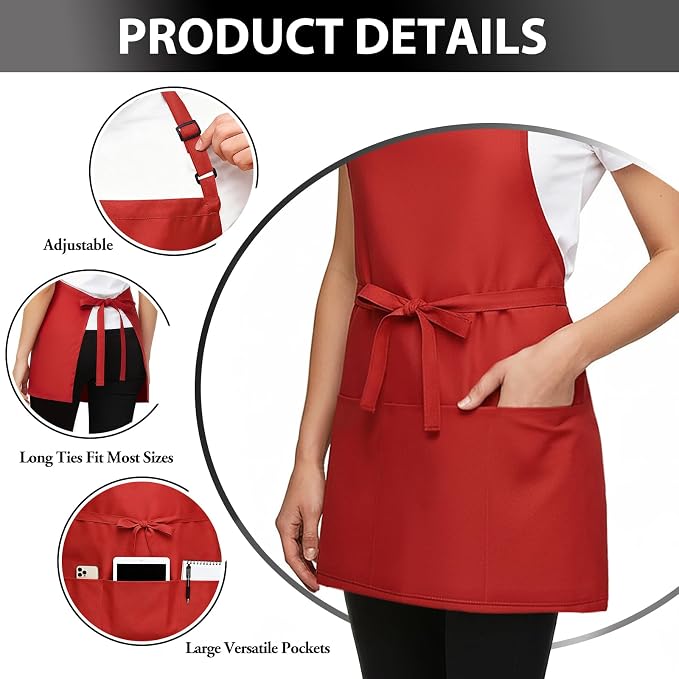 BOHARERS Kitchen Cooking Apron Unisex Adjustable chef apron - Image 2