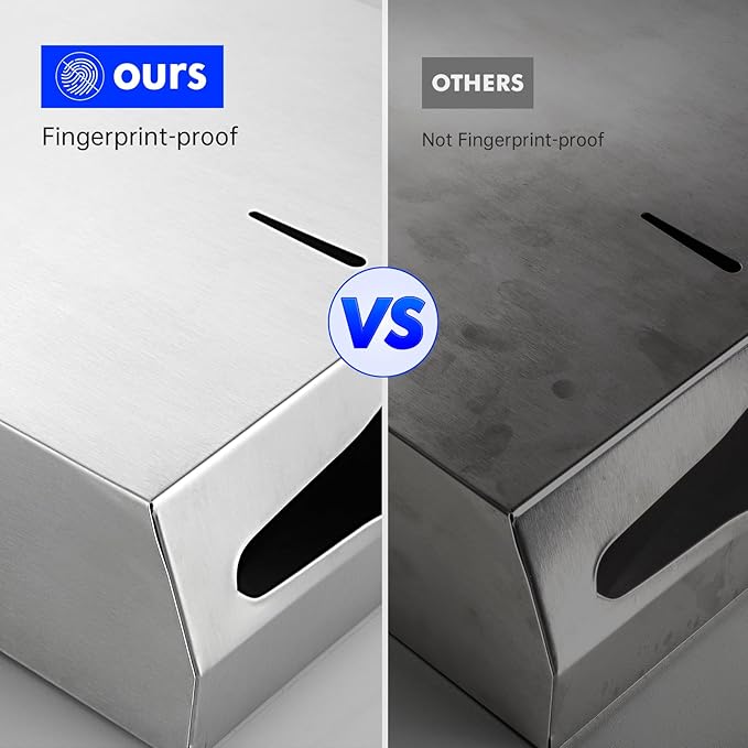 Paper Towel Dispenser Wall Mount Commercial, Brushed Stainless Steel & - Image 3