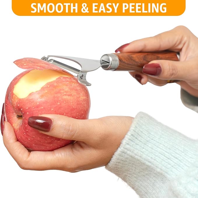 Potato Peeler Wooden Handle, Y Peeler Multifunctional Vegetable Peeler - Image 4