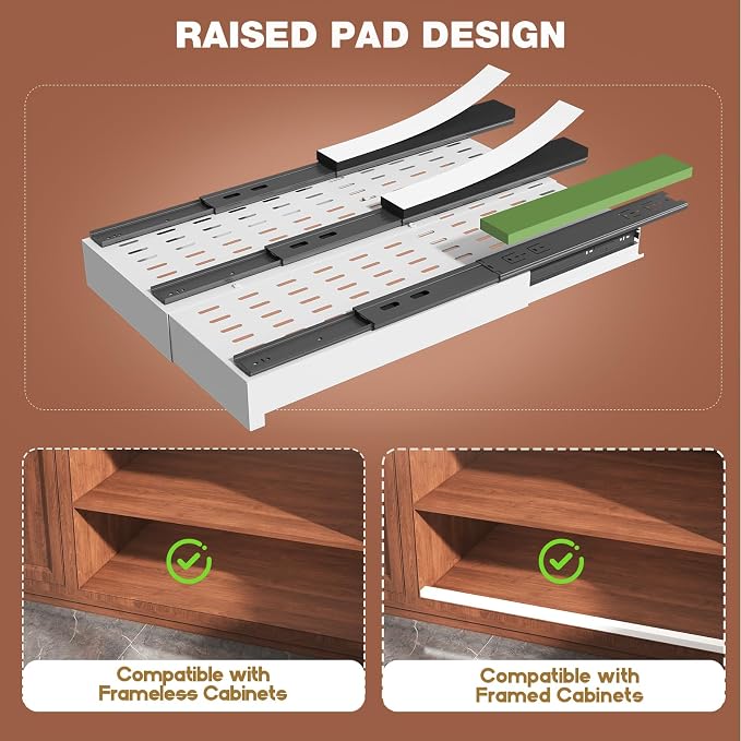 Seinloes 2 Pack Pull Out Cabinet Organizer Expandable Width and Depth, Slide - Image 2