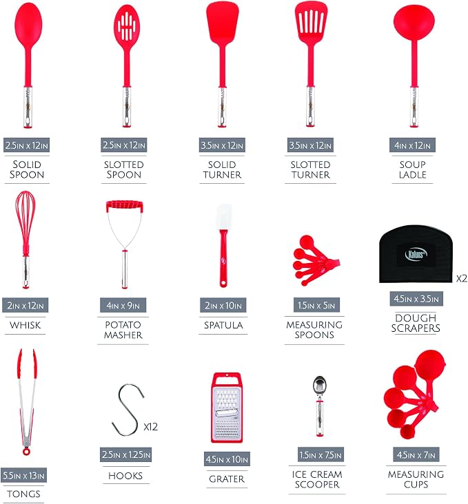 Kitchen Utensils Set 35 PCS Cooking Utensils Set, Nonstick and Heat Resistant - Image 2