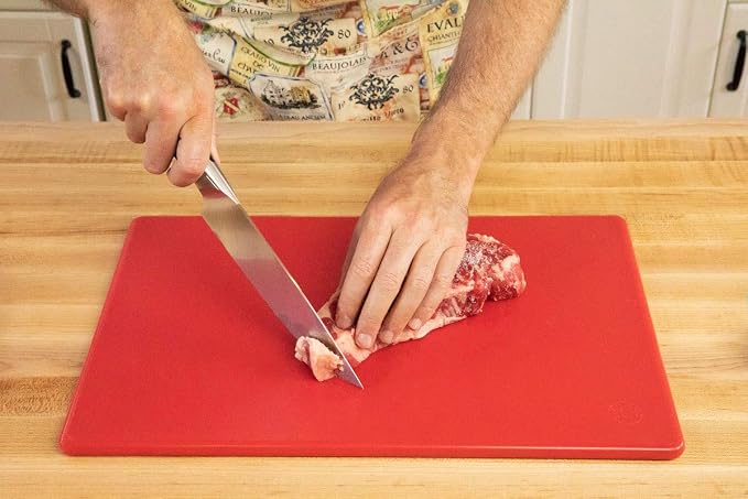 Commercial Grade 18 x 12 Red Cutting Board - Image 4