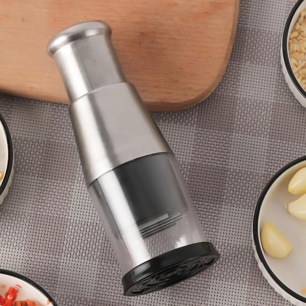 Manual Food Chopper, 6.3 X 2.4in Compact Mini Dicer, 304 Stainless