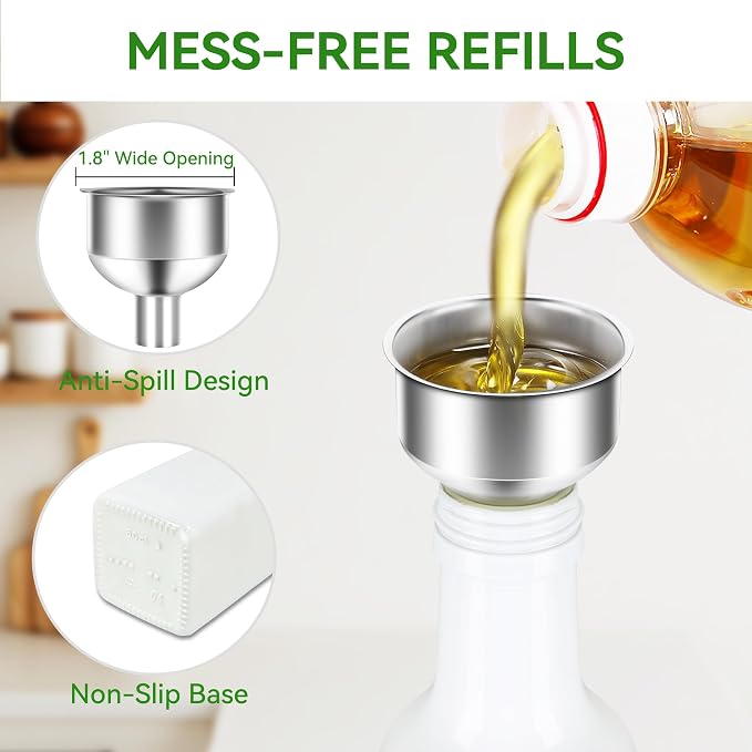 Vakoo Oil and Vinegar Dispenser Set - 17oz/500ml - Image 5