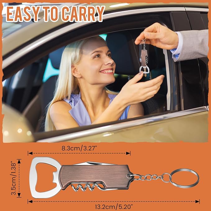 Ziliny 24 Pcs Bottle Opener Keychain Bulk Wine Bottle Beer Opener Keychain - Image 6
