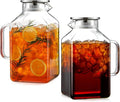 2 Pack 1 Gallon Square Glass Pitcher by NETANY