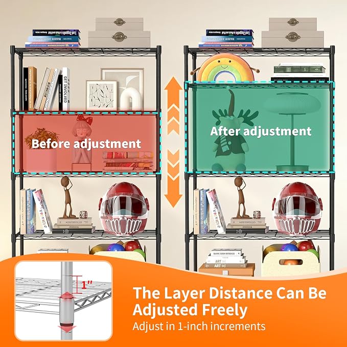 BestOffice | 5-Tier Wire Storage Shelves - Image 6