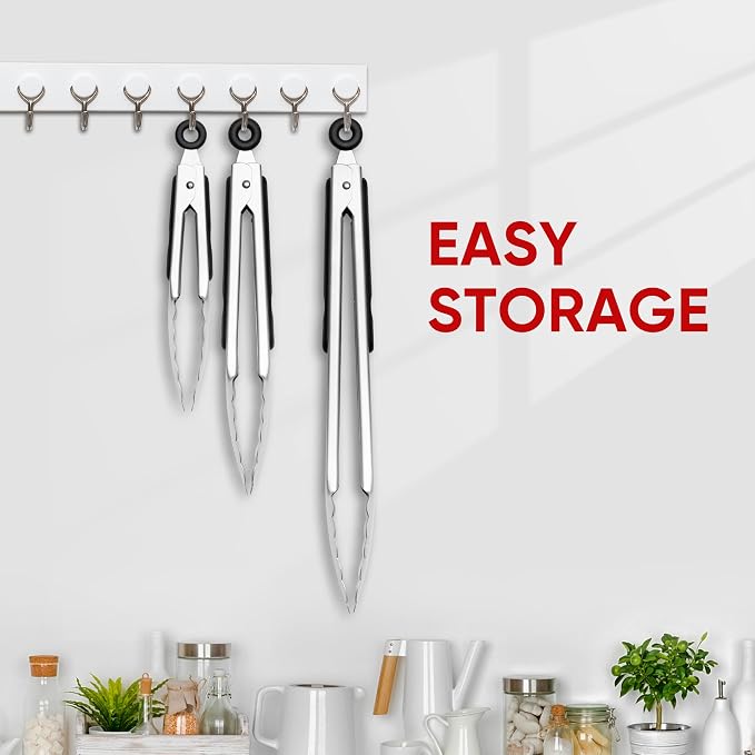 Stainless Steel Tongs Set, Food Grade Stainless Steel Kitchen Tongs, Heat - Image 5