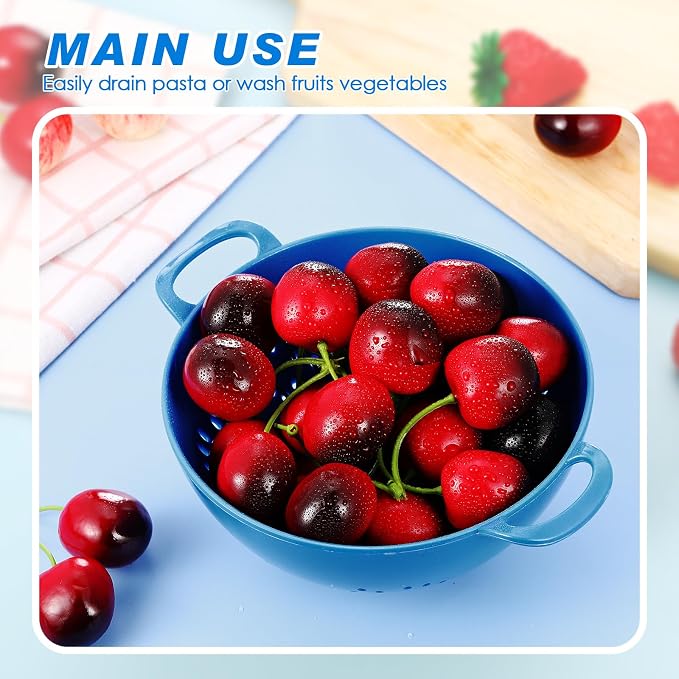 Baderke 4 Pack Mini Colander for Kitchen Plastic Berry Strainer - Image 5